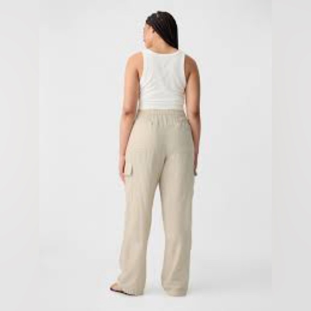 Gap Linen Blend Cargo Pull On Pant XXL - Picture 2 of 4
